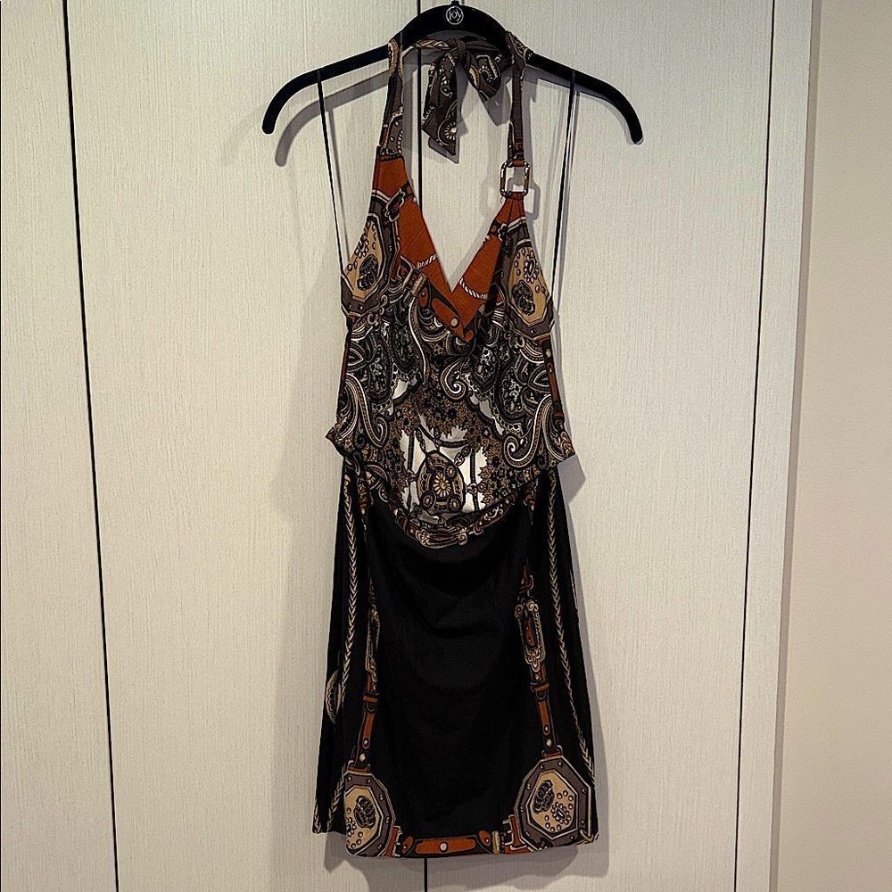 Cacique Black And Brown Backless Dress